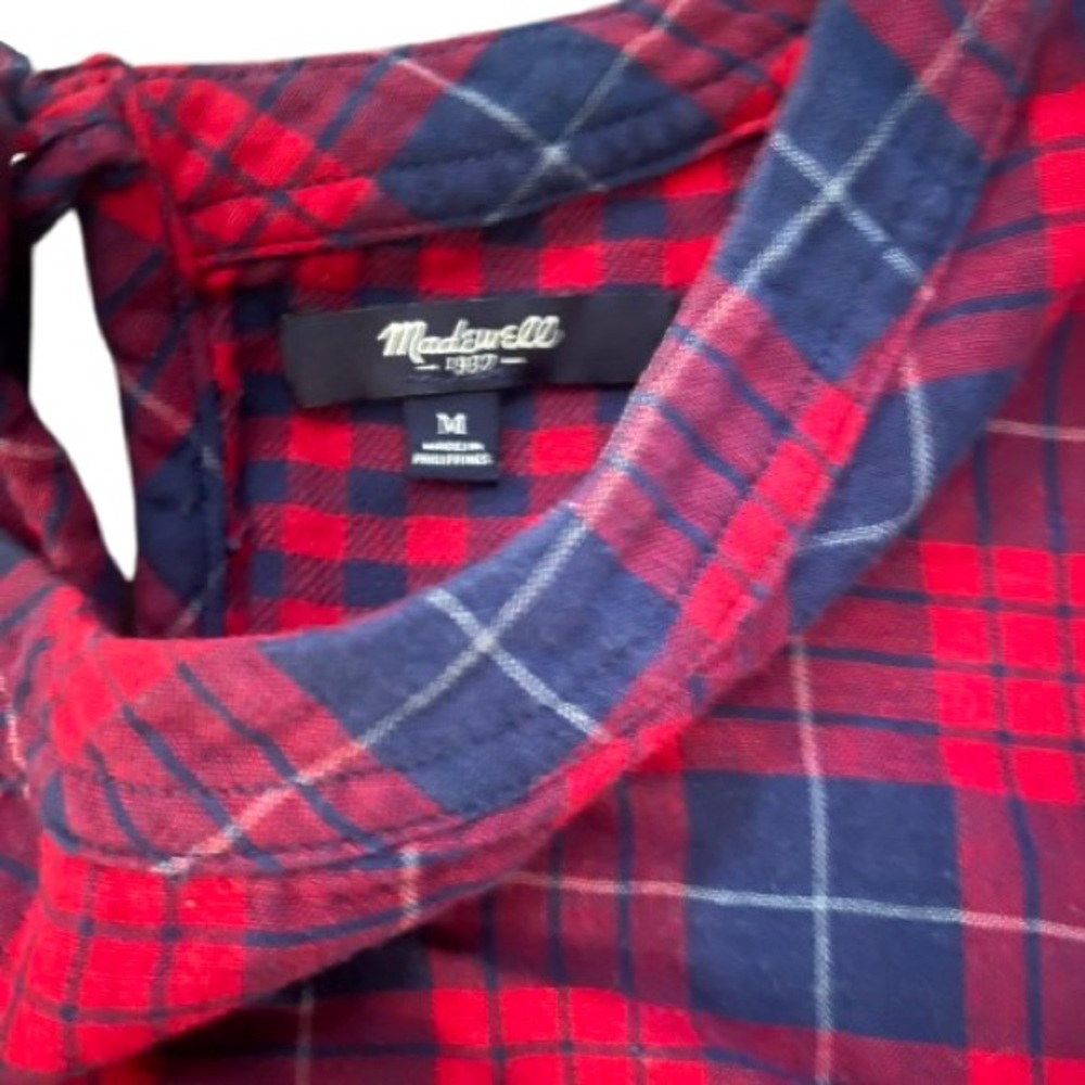 Madewell Short Sleeve Dress in Edina Plaid - Picture 5 of 5